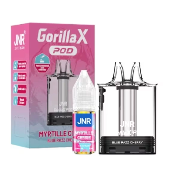Cartouche Gorilla X + E-liquide 10ml - JNR Blue Razz Cherry