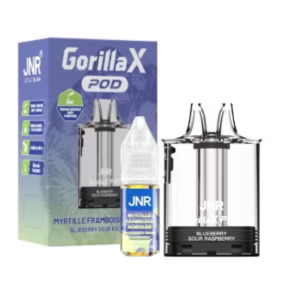 Cartouche Gorilla X + E-liquide 10ml - JNR Blueberry Sour Raspberry