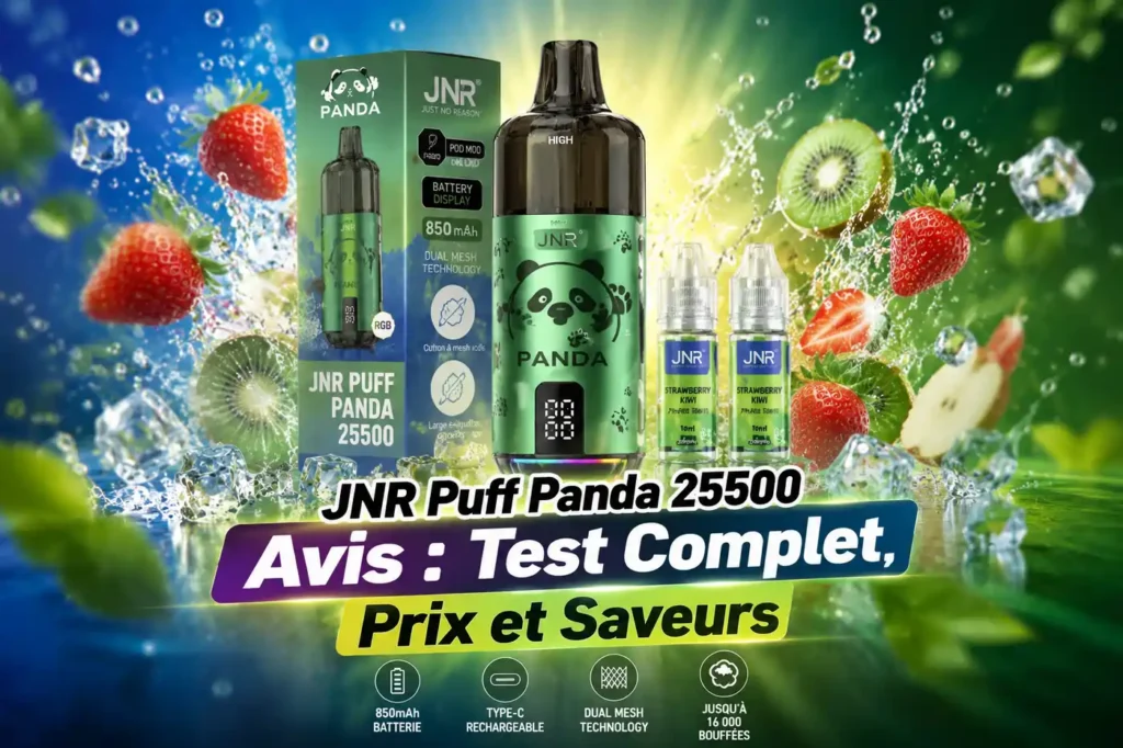 JNR Puff Panda 25500 Avis : Test Complet, Prix et Saveurs