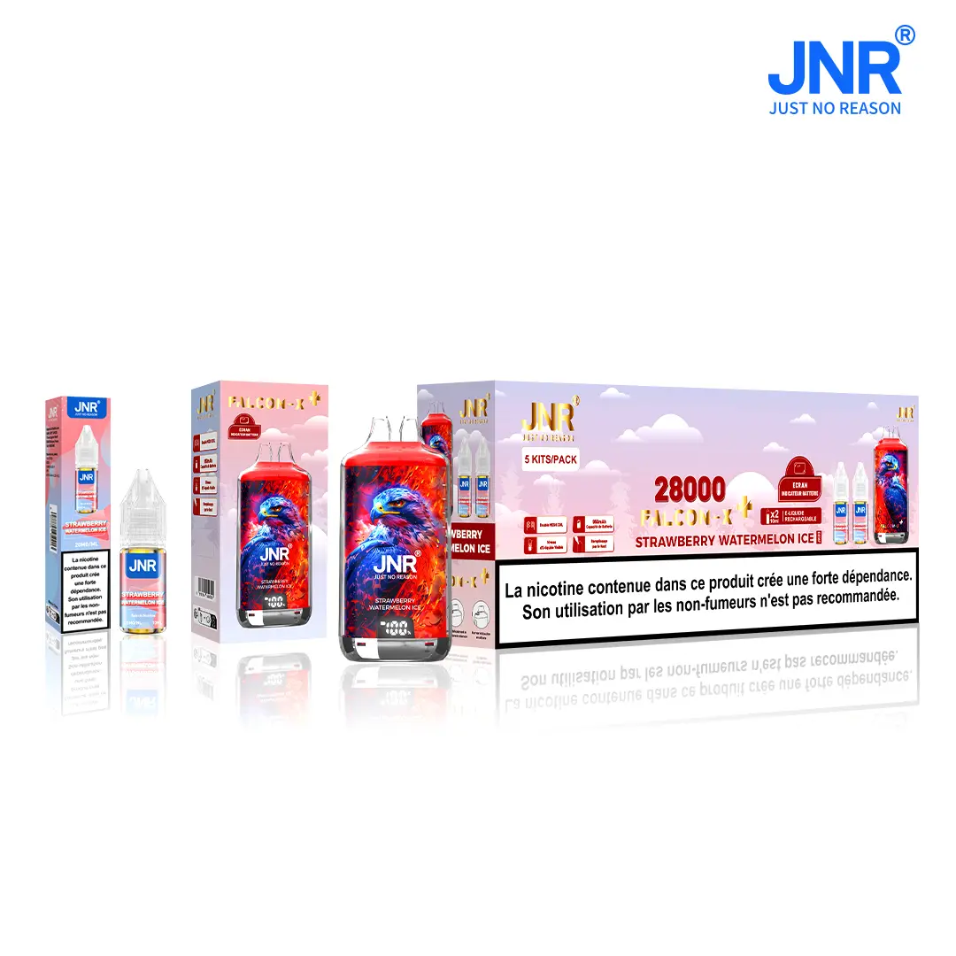 Emballage JNR Falcon X 28K avec QR code de verification