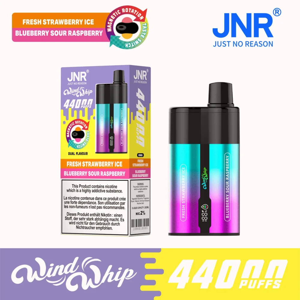 JNR Wind Whip 44K Fresh Strawberry Ice & Blueberry Sour Raspberry