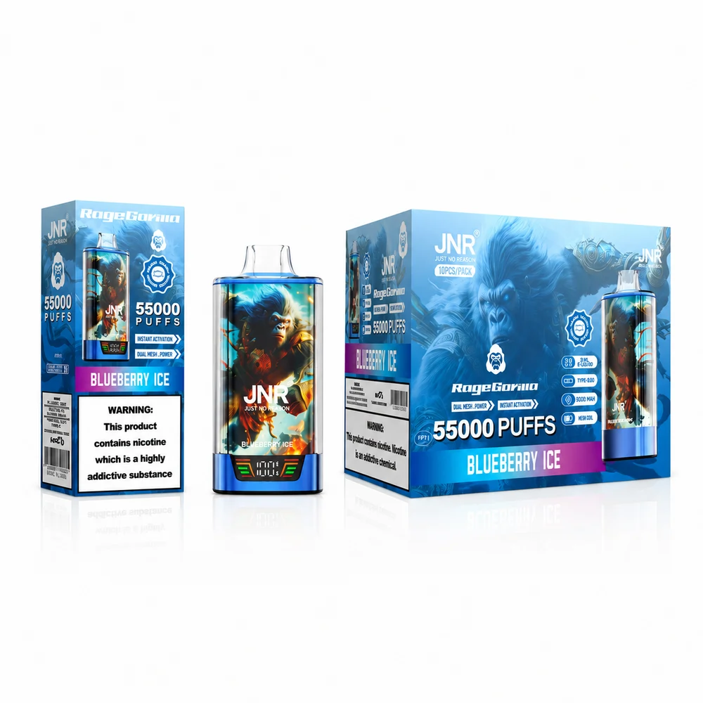 Emballage Puff JNR Rage Gorilla 55K avec code de verification