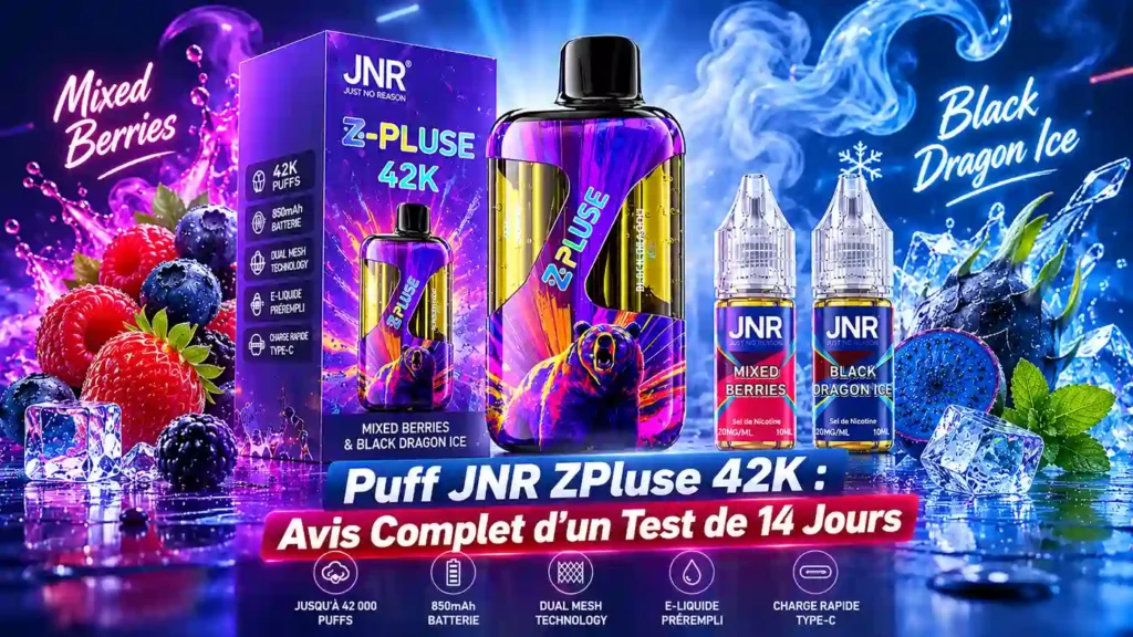 Puff JNR ZPluse 42K : Avis Complet d'un Test de 14 Jours