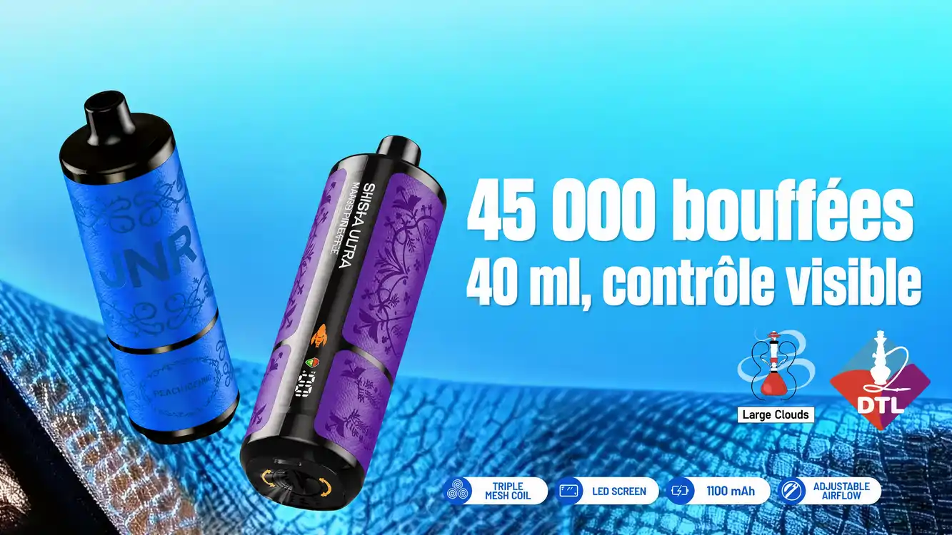 45 000 bouffees, 40 ml, controle visible