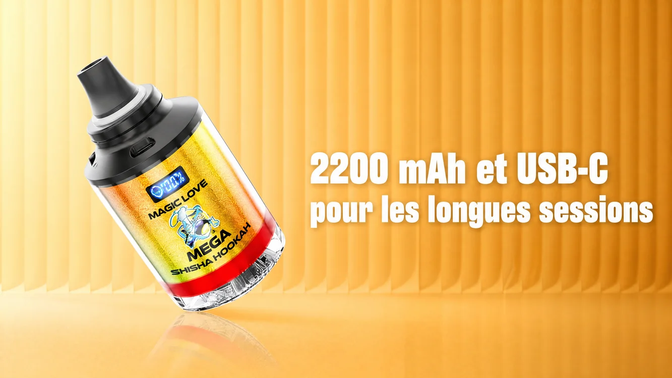 2200 mAh et USB-C pour les longues sessions