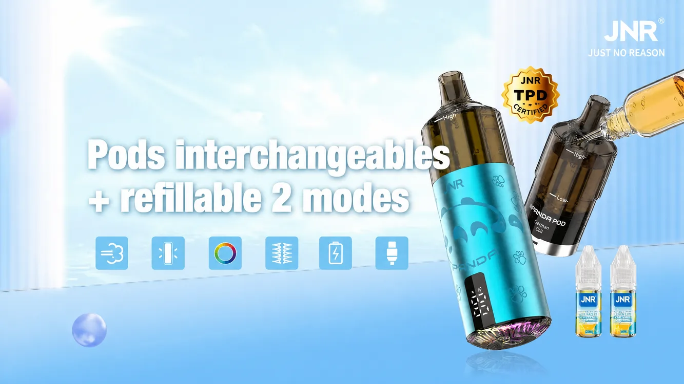 Pods interchangeables + refillable : deux modes d'utilisation