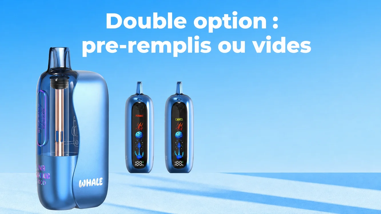 Double option : pods pre-remplis ou pods vides reremplissables